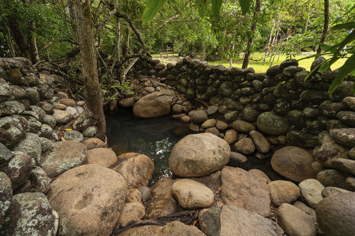 Sun loungers by the mountain-view pool at Los Establos Boutique Resort Panama