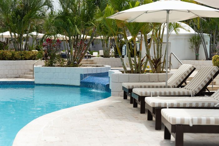 The oceanfront terrace on the Gold Coast at The Club Barbados