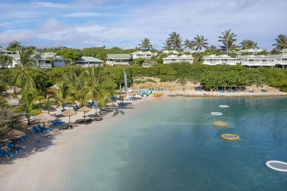 A quiet morning on Lovers' Beach at The Verandah Antigua