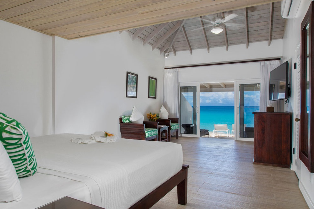 A beachfront room at Galley Bay Resort & Spa Antigua