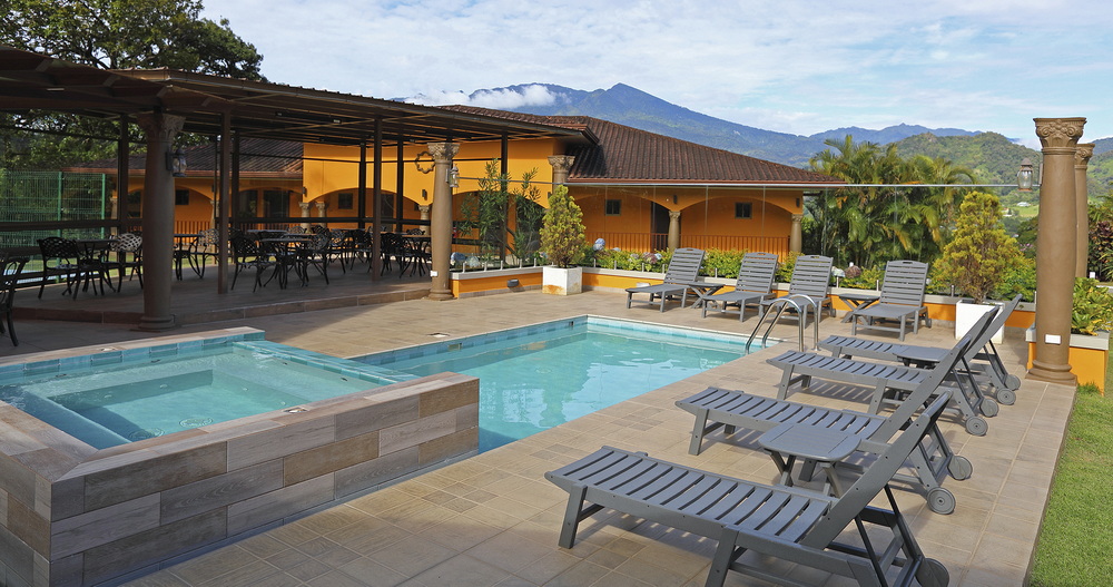 A mountain sunset at Los Establos Boutique Resort Panama