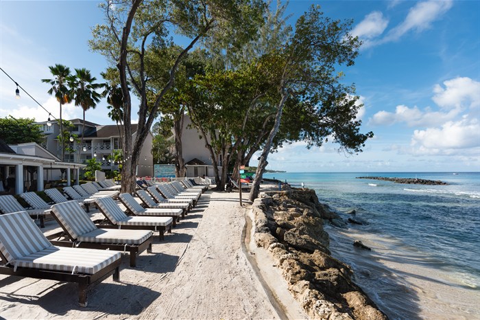 White-Sand Oceanfront Terrace at The Club Barbados